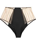 Kiki De Montparnasse Muse High-Waisted Satin And Lace Corset Briefs - Lyst