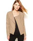 Calvin Klein Faux-Leather Moto Jacket - Lyst