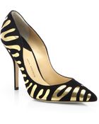 Paul Andrew Tigrado Suede & Metallic Leather Pumps - Lyst