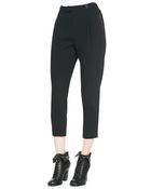 Rag & Bone Park Pleated Cropped Crepe Pants - Lyst