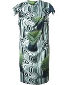 Bernhard Willhelm Psychedelic Print Draped Dress - Lyst