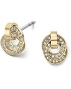 Michael Kors Pave Rings Delicate Stud Earrings - Lyst