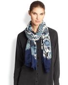 Tory Burch Birds Of Paradise Wool Scarf - Lyst