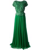 Elie Saab Sequined Evening Dress - Lyst