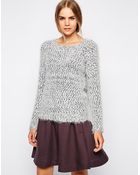Selected Halli Sweater In Fluffy Knit - Lyst
