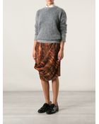 Stella McCartney Jacquard Draped Skirt - Lyst