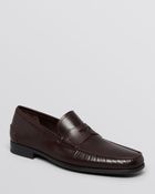 Ferragamo Print Leather Penny Loafers - Lyst