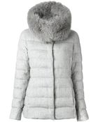 Herno Fox Fur Trimmed Jacket - Lyst