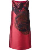 Giambattista Valli Rose Print Shift Dress - Lyst