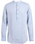 Maison Martin Margiela Oversized Linen Cotton Shirt - Lyst