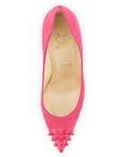 Christian Louboutin Geo Spike Point-Toe Red Sole Pump - Lyst
