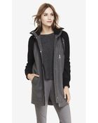 Express Wool Blend Hooded Stadium Coat - Lyst