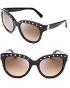 Valentino Rockstud Oversized Sunglasses - Lyst