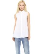 Acne Studios Ash Poplin Shirt - Pale Blue - Lyst