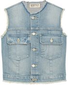 Textile Elizabeth And James Dest Sid Stretch-Denim Vest - Lyst