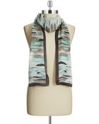 Vince Camuto Silk Ikat Scarf - Lyst