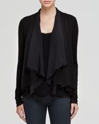 Elie Tahari Farrell Drape Front Cardigan - Lyst