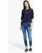 Mango Printed Blouse - Lyst