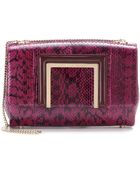Jimmy Choo Alba Snakeskin Shoulder Bag - Lyst