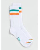 Topman White Tube Sock With Stripes - Lyst