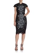 Tadashi Shoji Peekabook Lace Sheath Dress - Lyst