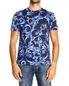 Versace T-Shirt Short Sleeve Crewneck Barocco Print - Lyst