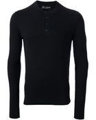 Dolce & Gabbana Ribbed Henley - Lyst