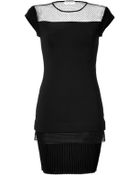 Vionnet Sheer Top Cocktail Dress - Lyst