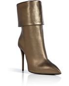 Giuseppe Zanotti Metallic Leather Ankle Boots - Lyst