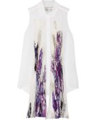 Prabal Gurung Draped Paneled Silk Top - Lyst