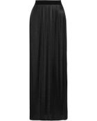 Enza Costa Pleated Satin Maxi Skirt - Lyst