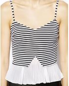Asos Cami Top With Pleated Hem - Lyst