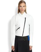 Proenza Schouler Round-Shoulder Leather Jacket - Lyst