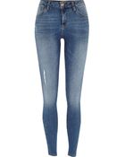 River Island Mid Wash Amelie Superskinny Jeans - Lyst