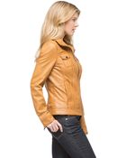 G.H. Bass & Co. Carly Leather Jacket - Lyst