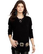 Polo Ralph Lauren Waffle-Knit Cashmere Sweater - Lyst