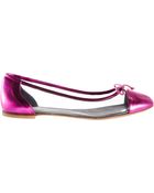 Saint Laurent Cap Toe Ballet Flat - Lyst