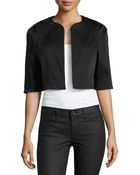 Zac Zac Posen Cropped Half-Sleeve Jacket - Lyst