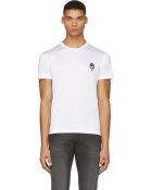 Alexander McQueen White Skull Logo T_Shirt - Lyst