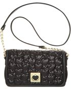 Betsey Johnson Quilted Sequin Shoulder Bag - Lyst