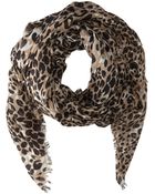 Calvin Klein Leopard Spots Crepe Wrap - Lyst