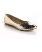 Kensie Metallic Snakeskin Flats - Lyst