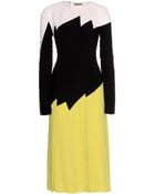Bottega Veneta Crepe Colour-Block Dress - Lyst
