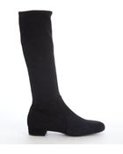 Prada Black Suede Side Zip Boots - Lyst