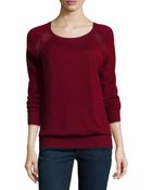 Vince Long-Sleeve Wool-Blend Pullover Sweater - Lyst