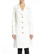 Anne Klein Button-Down Walker Coat - Lyst
