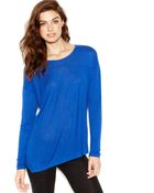 Kensie Longsleeve Scoopneck Printed Top - Lyst