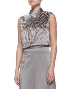Jason Wu Sleeveless Swivel Velvet Tie Shell - Lyst