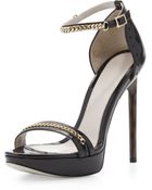 Jason Wu Platform Sandal with Chain Trim Black - Lyst