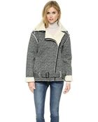 JOA Herringbone Mustang Jacket - Black - Lyst